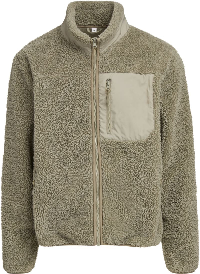 Unisex flis jakna "Bonded Sherpa" Build your Brand – pale olive