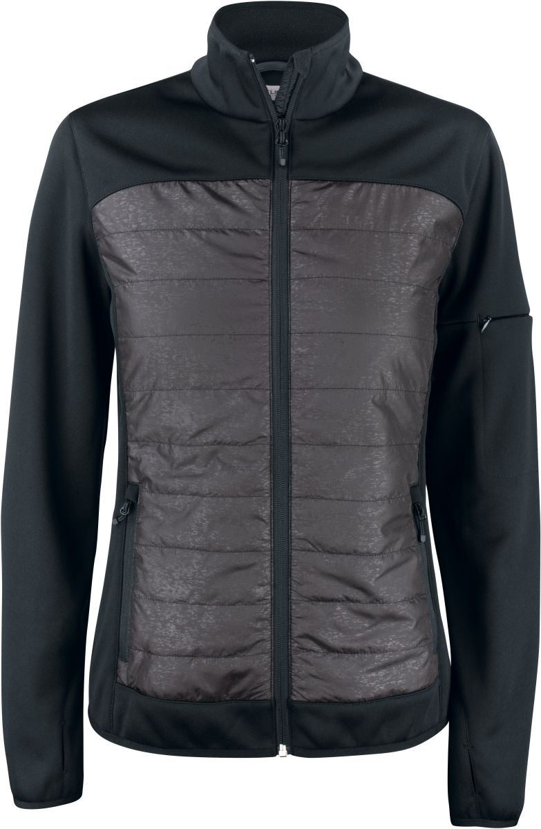 Ženska reflective Ženska Hybrid jakna Clique – black/reflective
