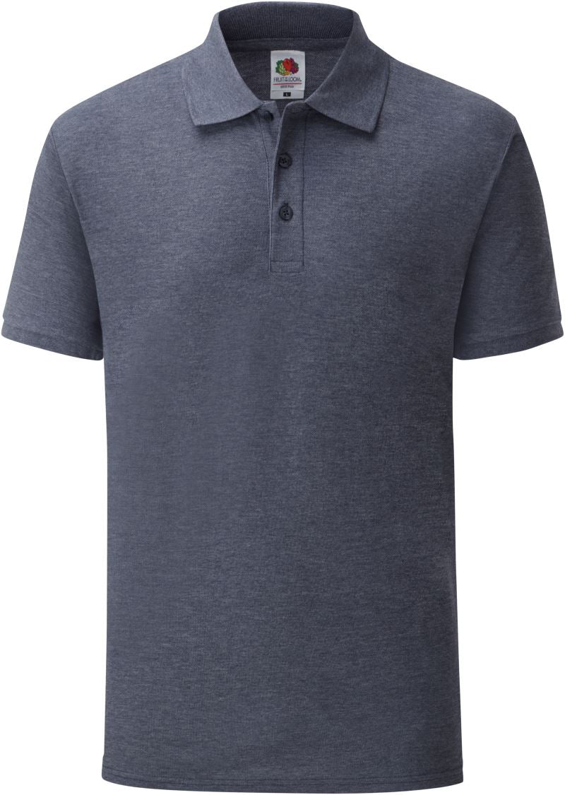 Moška polo majica F.O.L. kratki rokav, 65/35 Pique material, modra barva, s polo ovratnikom in gumbi, elegantno in udobno.