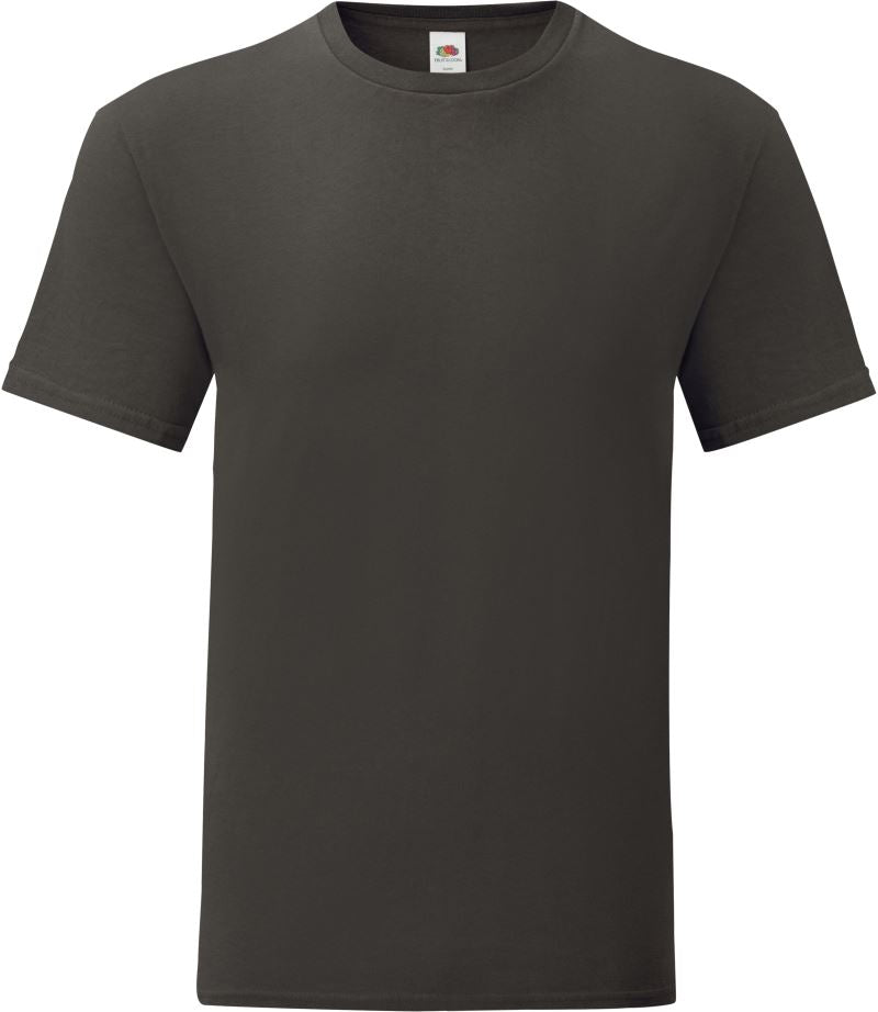 Moška majica Fruit of the Loom Iconic 150, bela, udobna t-shirt z okroglim izrezom, prikazana na sliki.