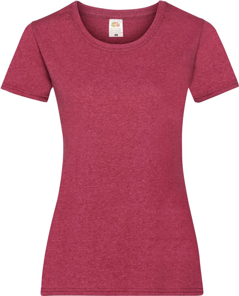 Ženska majica F.O.L. Lady-Fit Valueweight T s kratkimi rokavi, elegantna in udobna, v beli barvi, prikazana v sliki.