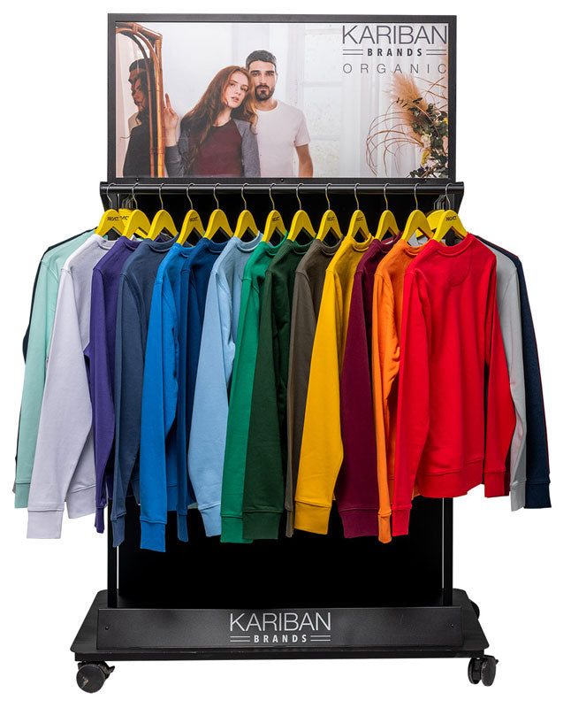 Kariban 3-stransko Talno Razstavno Stojalo Kariban | Display - oblekanadom