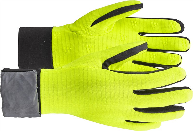 Športne rokavice 2 v 1 Craft Corporate Essence Hybrid Glove - Fluorescentna/srebrna