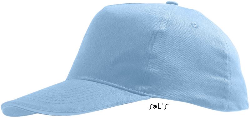 Children's SOL'S Sunny KidsCaps hat with five fabric panels, made for kids, featuring bright colors and a comfortable fit.