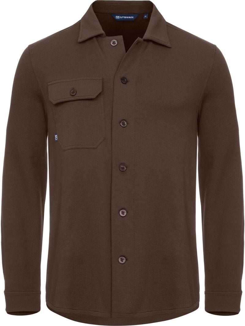 Moški leisure Shirt Cutter & Buck – dark mocca