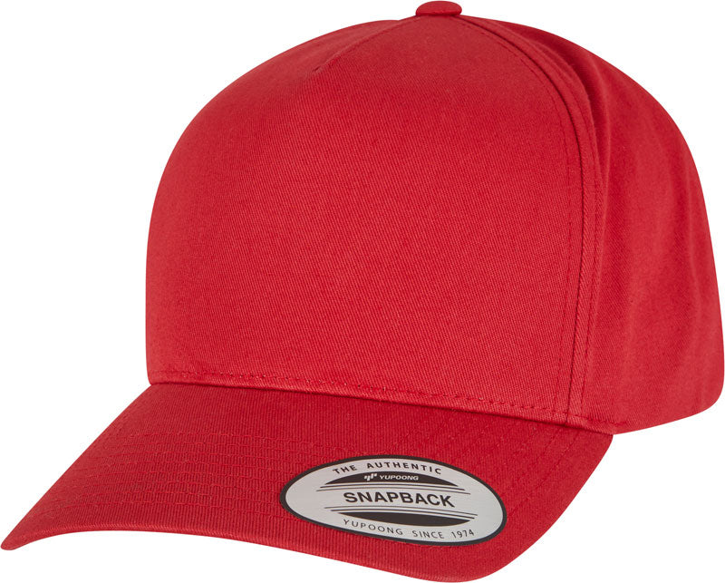 Unisex 5 Panel Snapback kapa Flexfit – mars red