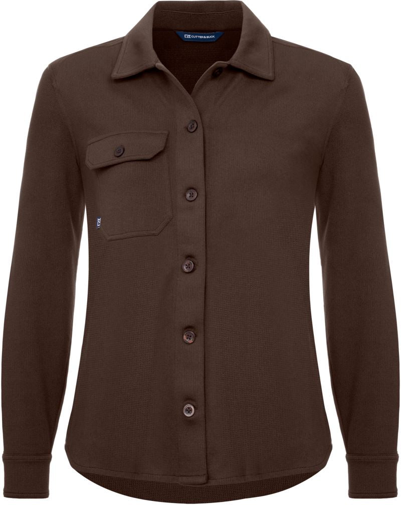 Ženski leisure Blouse Cutter & Buck – dark mocca