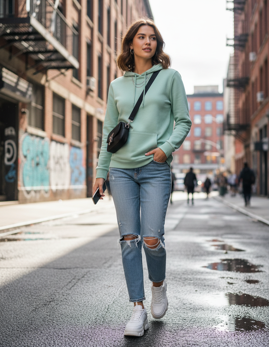 Ženski Pulover s Kapuco B&C #Hoodie /women - Del 2 - oblekanadom