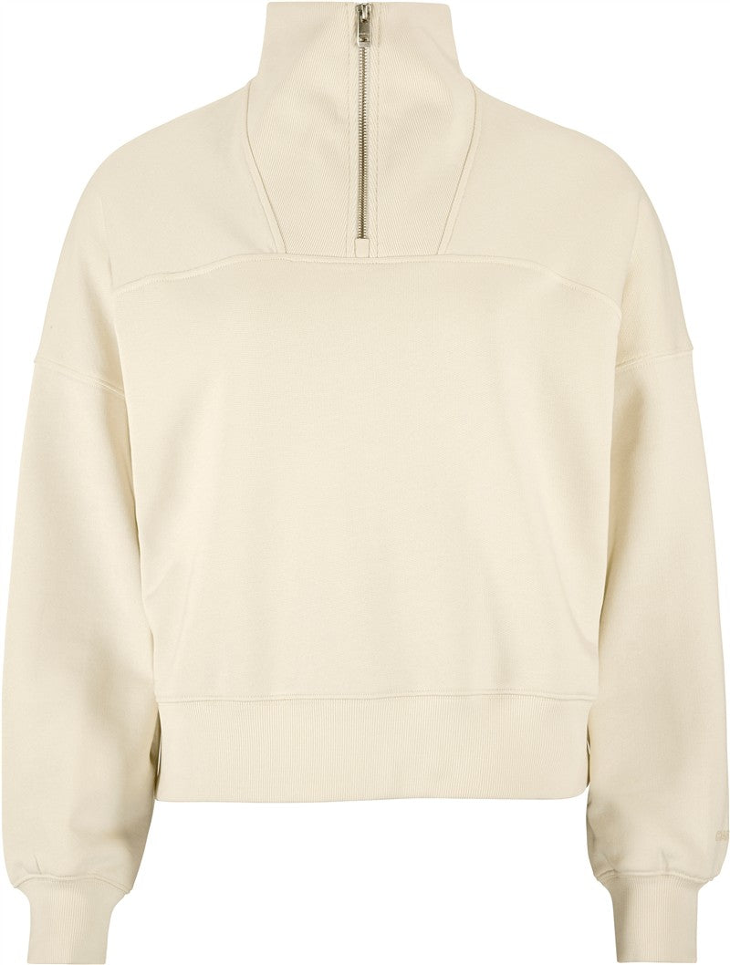 Ženski pulover s kratko zadrgo Craft Corporate Frequent Hz Sweatshirt W - Kremno bela