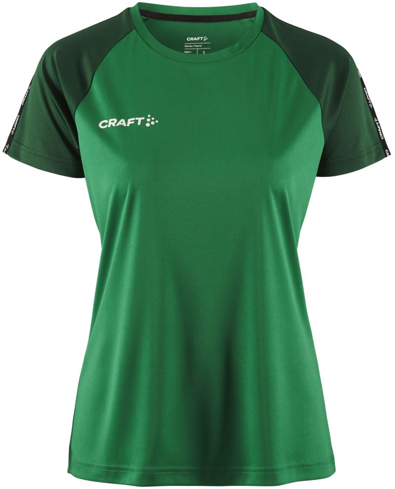 Craft Squad Go ženski športni dres s kontrastnimi detajli, Ekipno zelena / bršljanovo zelena