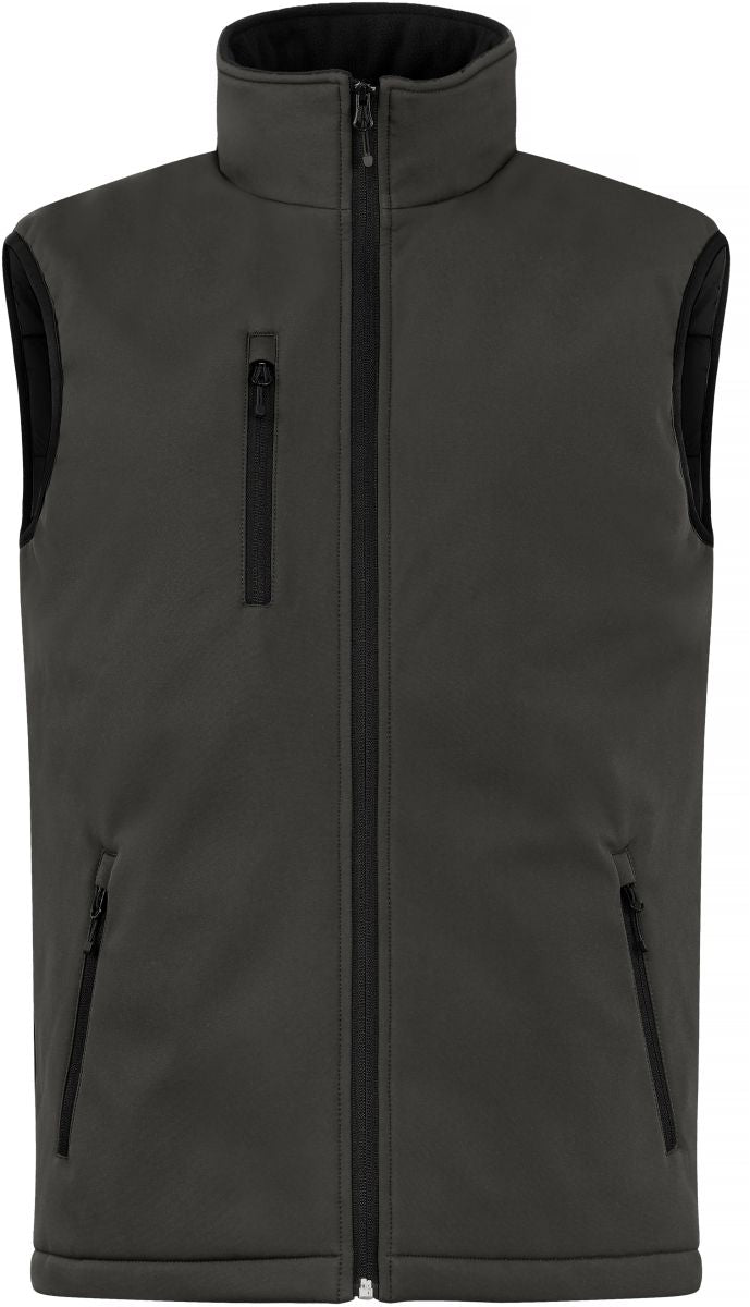 Moški podložena Moška softshell brezrokavnik Clique – dark grey