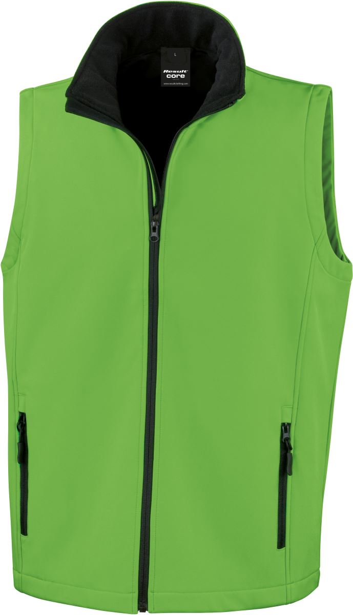 Moški Softshell brezrokavnik "Tiskljivi" - Rezultat R232M z 2 slojema - oblekanadom