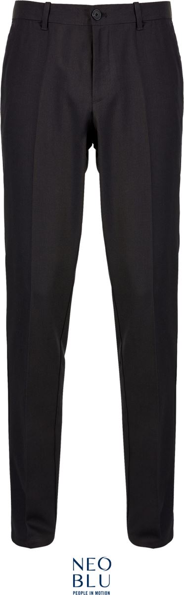Moške elegantne hlače NEOBLU Gabin, sodoben kroj, temno modra barva, primerne za poslovne in formalne priložnosti.