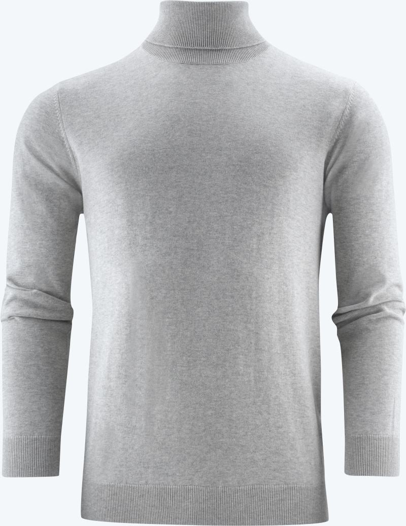 Moška Turtleneck Pullover James Harvest – grey melange