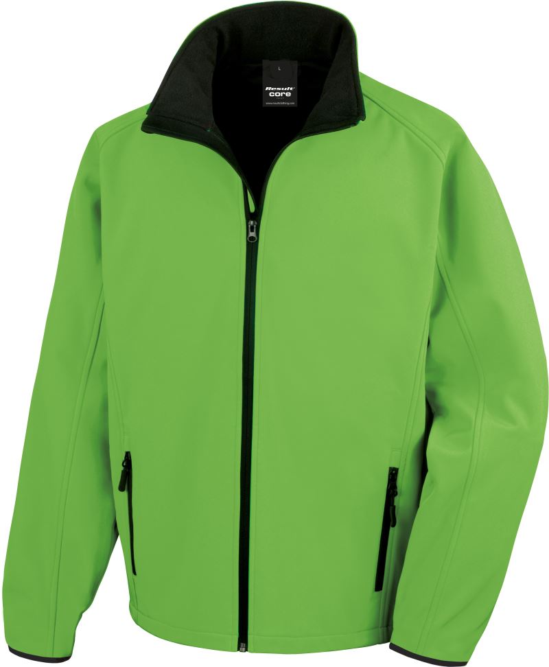 Moška dvoslojna softshell jakna znamke Result, prilagodljiva, v modri barvi, prikazana na sliki.