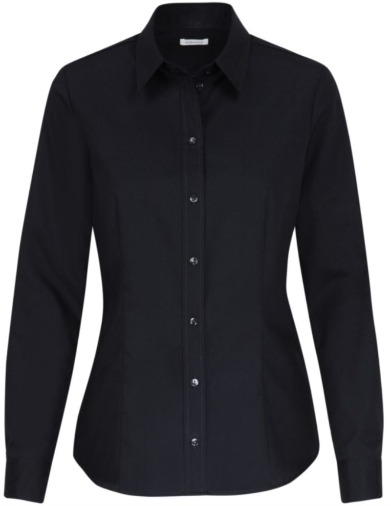 Ženski non-iron blouse dolgi rokav Seidensticker – Črna