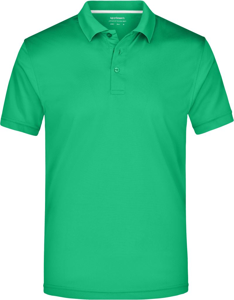 Moška polo majica James & Nicholson JN 401 s kratkimi rokavi, modra barva, elegantna in udobna za vsakodnevno nošenje.