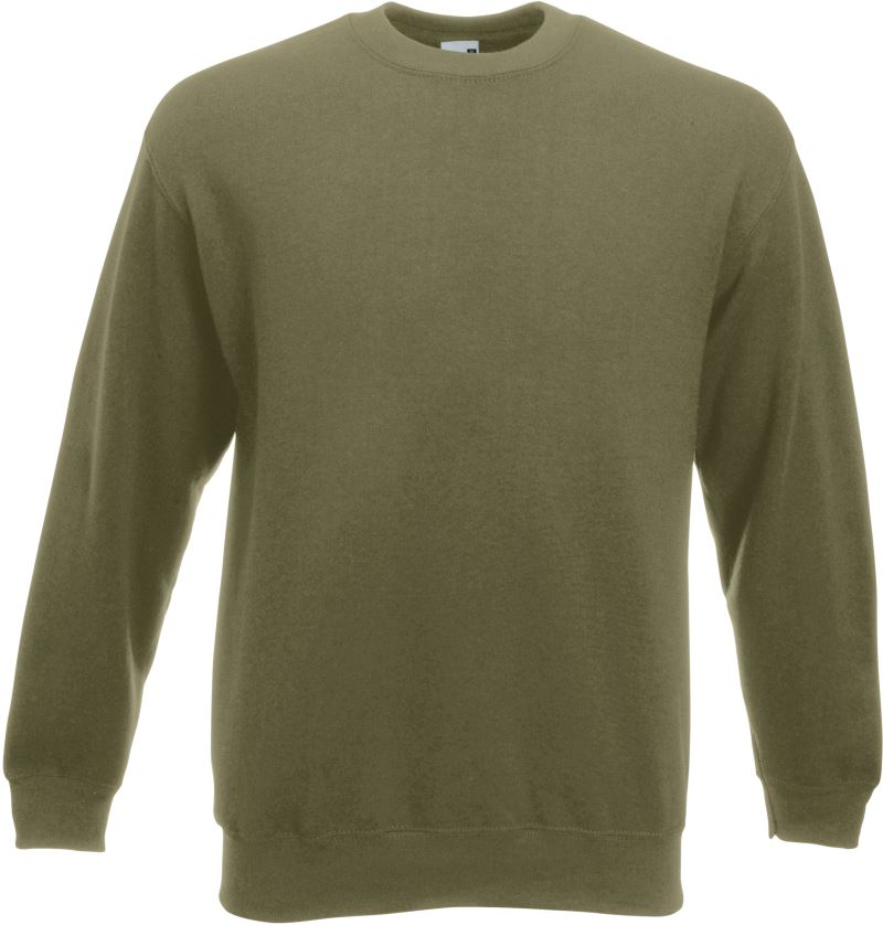 Moški pulover F.O.L. Premium Set-In Sweat, modre barve, z značilnim vzorcem na prsih in udobnim krojem.