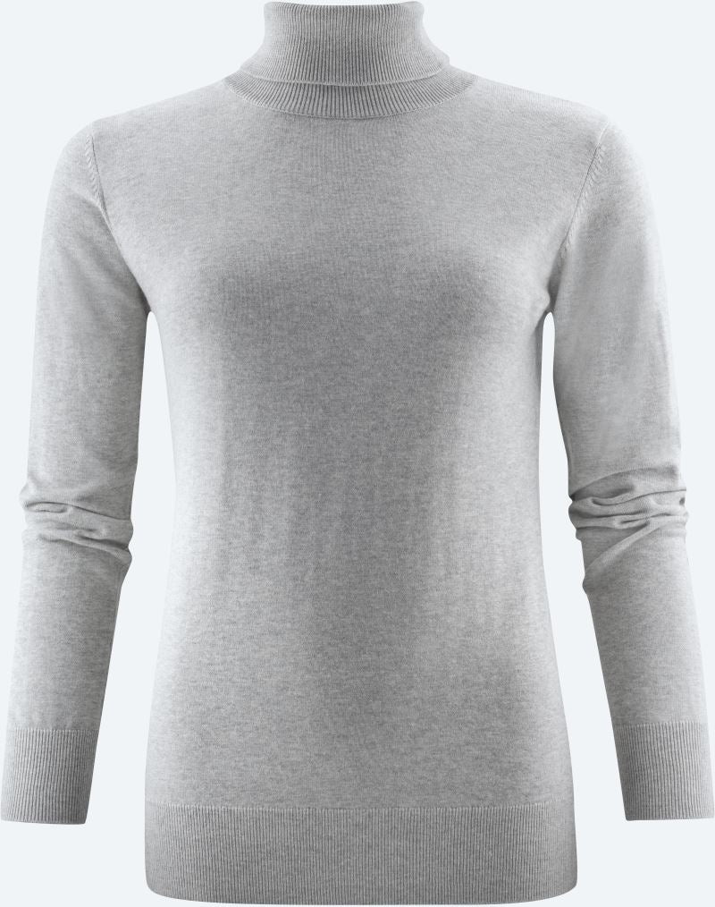 Ženski ladies Turtleneck Pullover James Harvest – grey melange