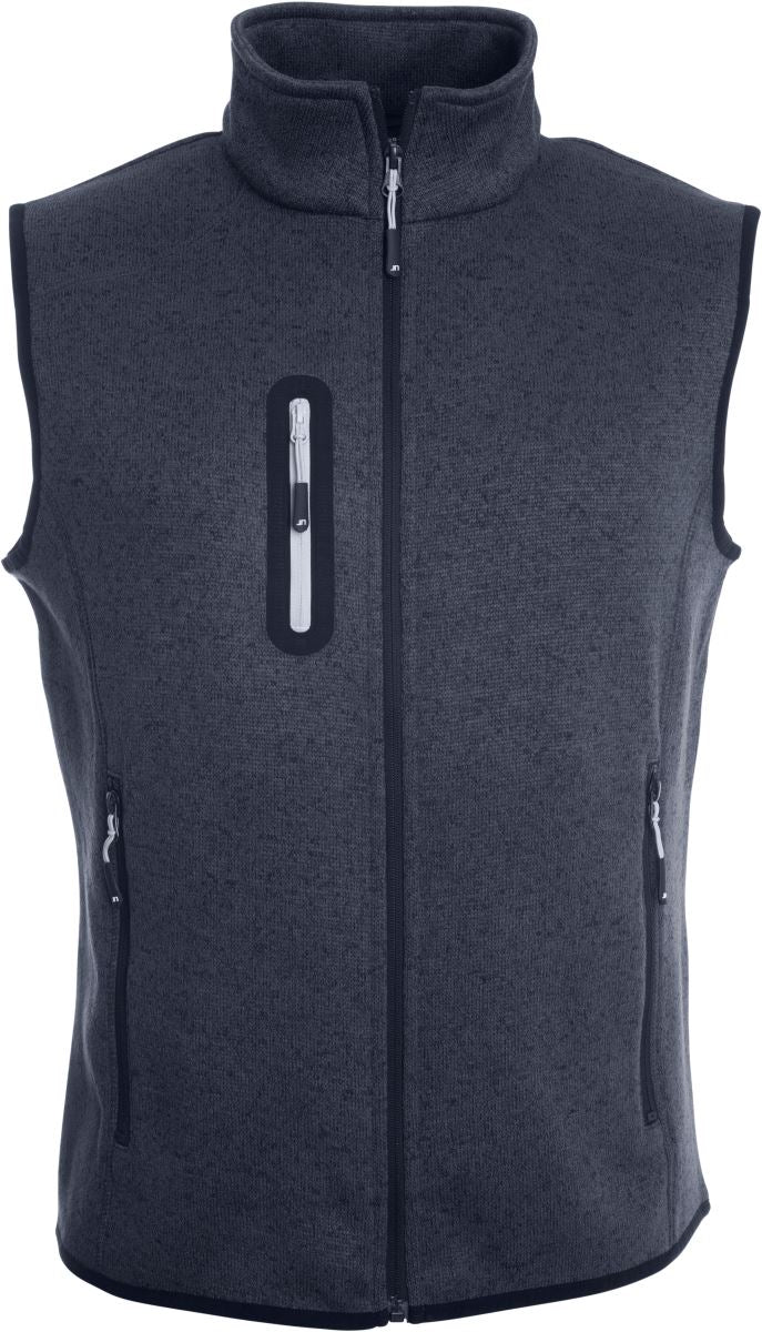 Moški pleteni flis brezrokavnik z visokim ovratnikom - James & Nicholson | JN 774 - oblekanadom