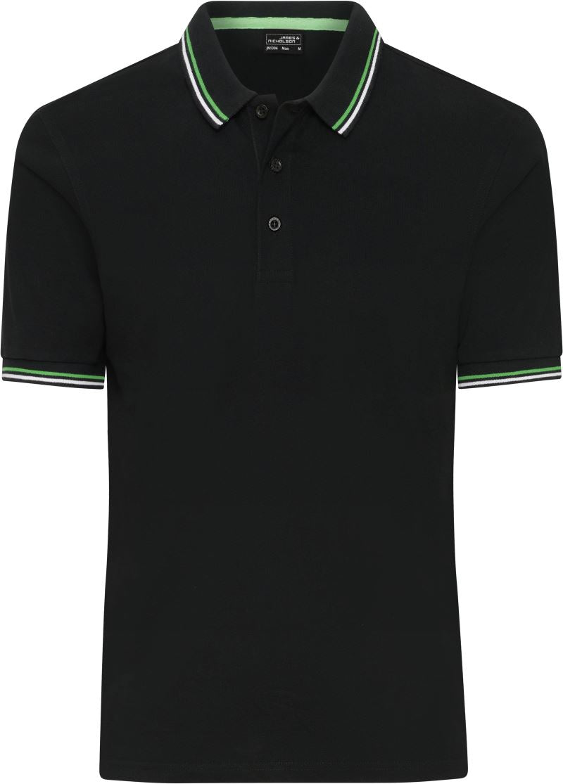 Moška polo majica James & Nicholson JN 1306 z kratkimi rokavi, modna in udobna, prikazana v sliki.