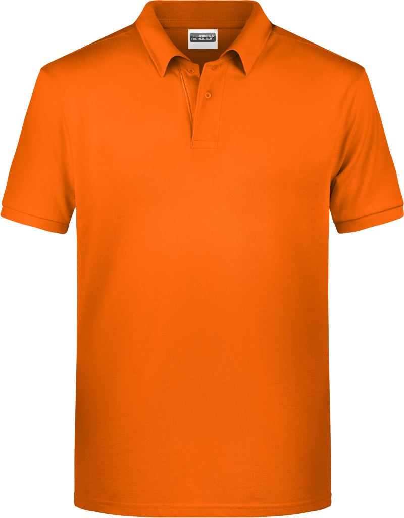 Moška polo majica James & Nicholson JN 8010 s kratkimi rokavi, modre barve, elegantna in udobna za vsakodnevno nošenje.