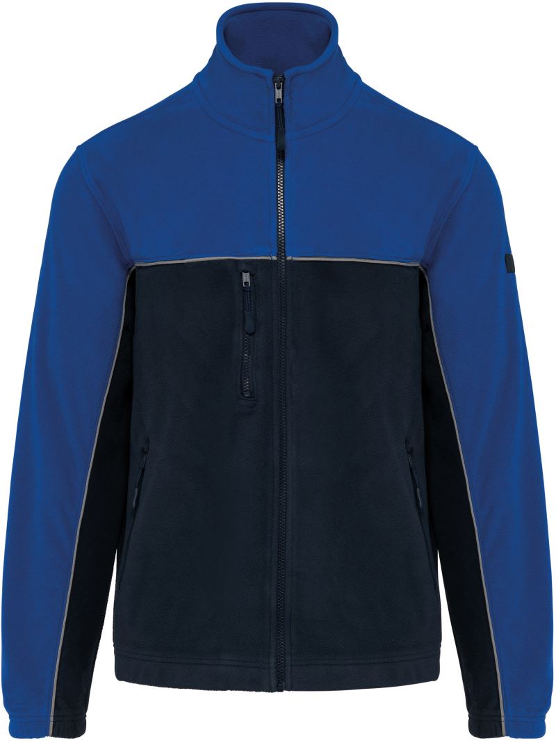 Men's Kariban fleece in dark color, soft and warm, shown on a hanger with a full front view.