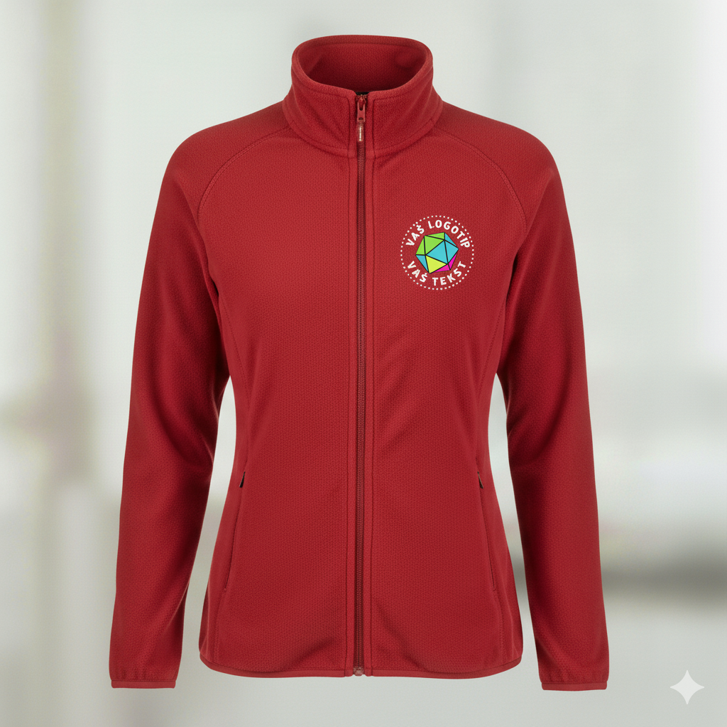 Ženski flis z vašim logotipom – VEZENJE - oblekanadom