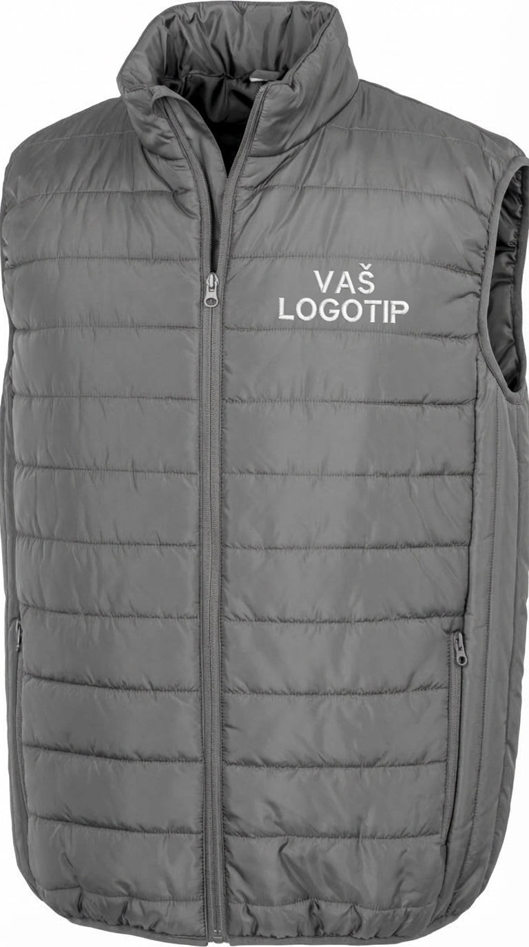 Podložen brezrokavnik z vašim logotipom – VEZENJE (Result Core R 244X)