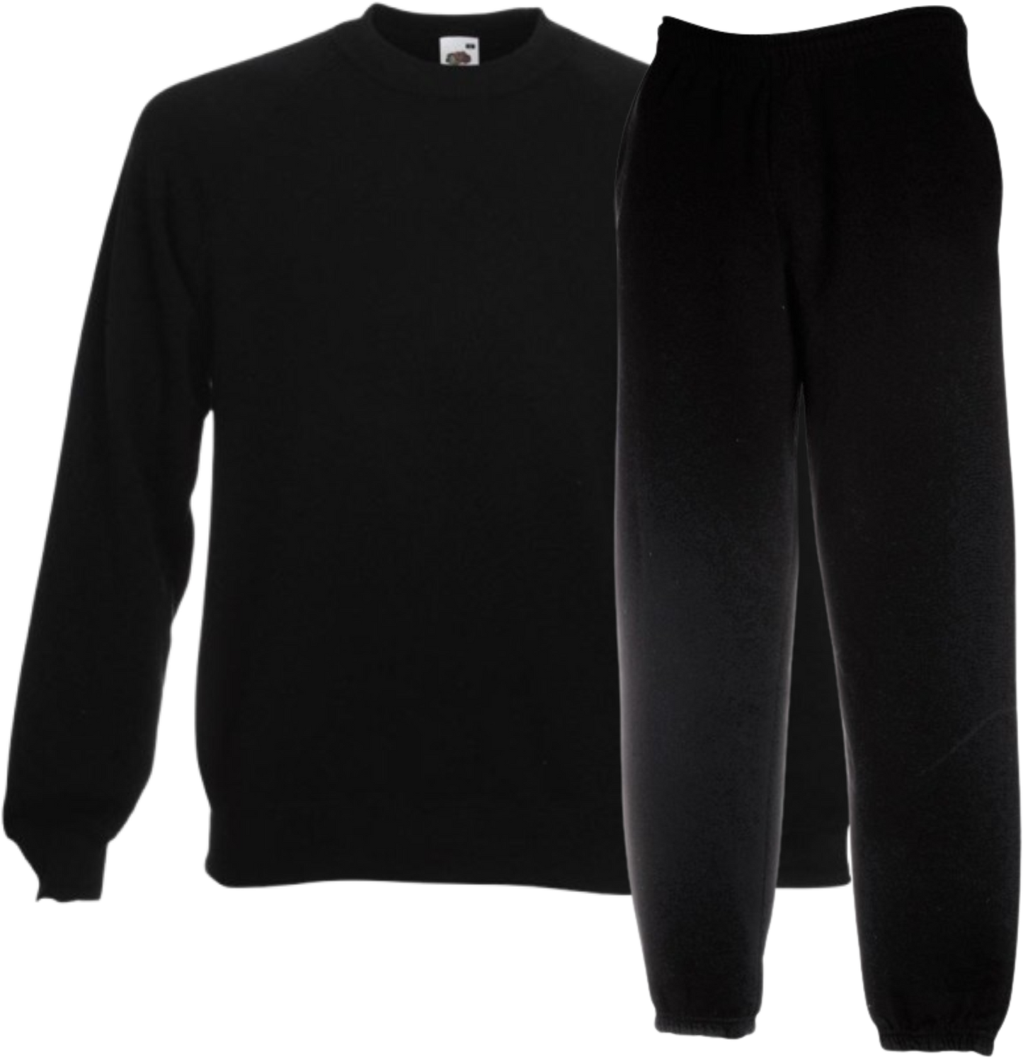 Fruit of the Loom Črni Raglan Pulover in Trenirka – 2-delni komplet - oblekanadom