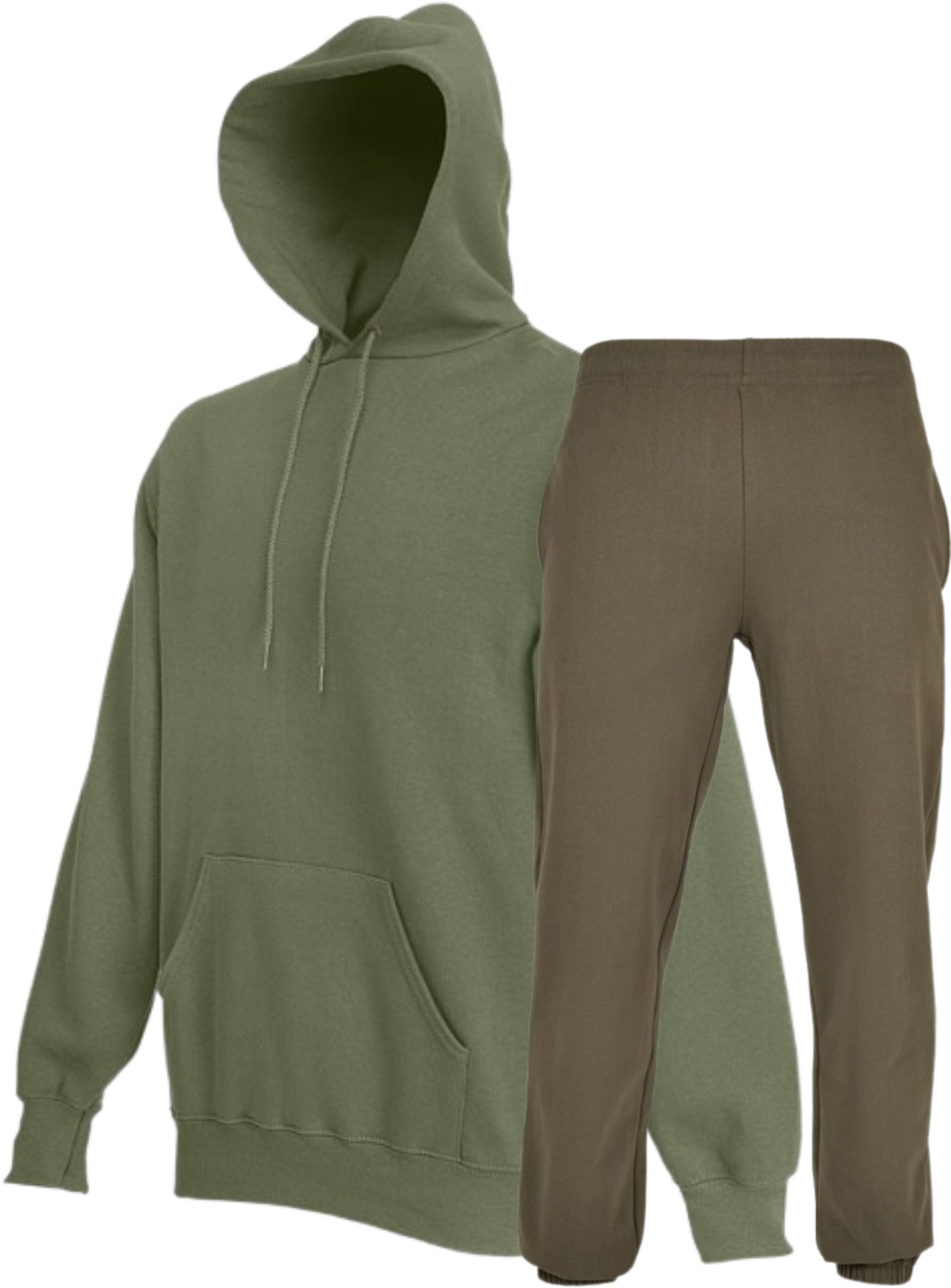 Fruit Of The Loom Vojaški Kapucar in Build Your Brand Trenirka – 2-Delni Komplet - oblekanadom