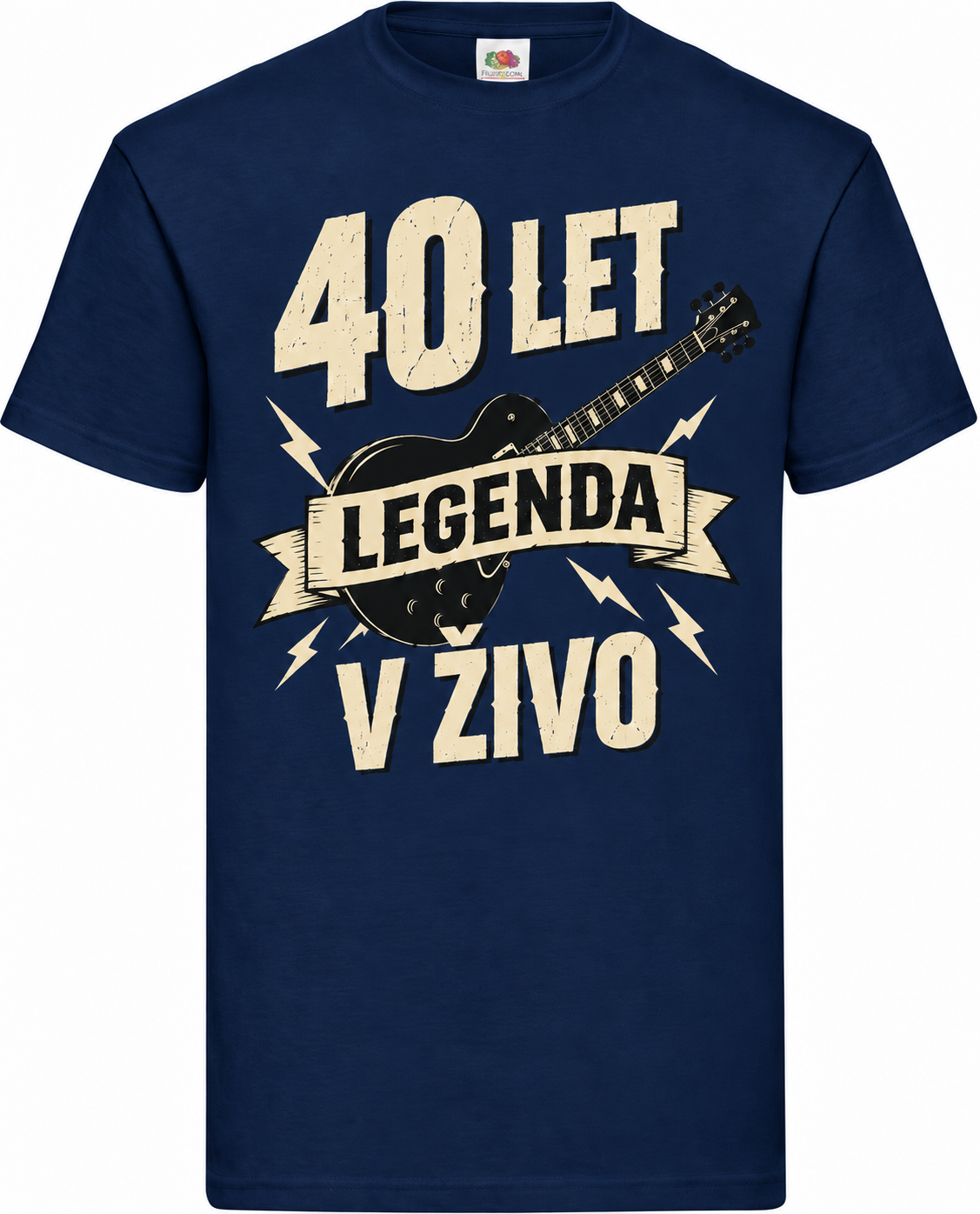 Moška majica za 40 let Legenda v živo, Fruit of the Loom, mornarsko modra