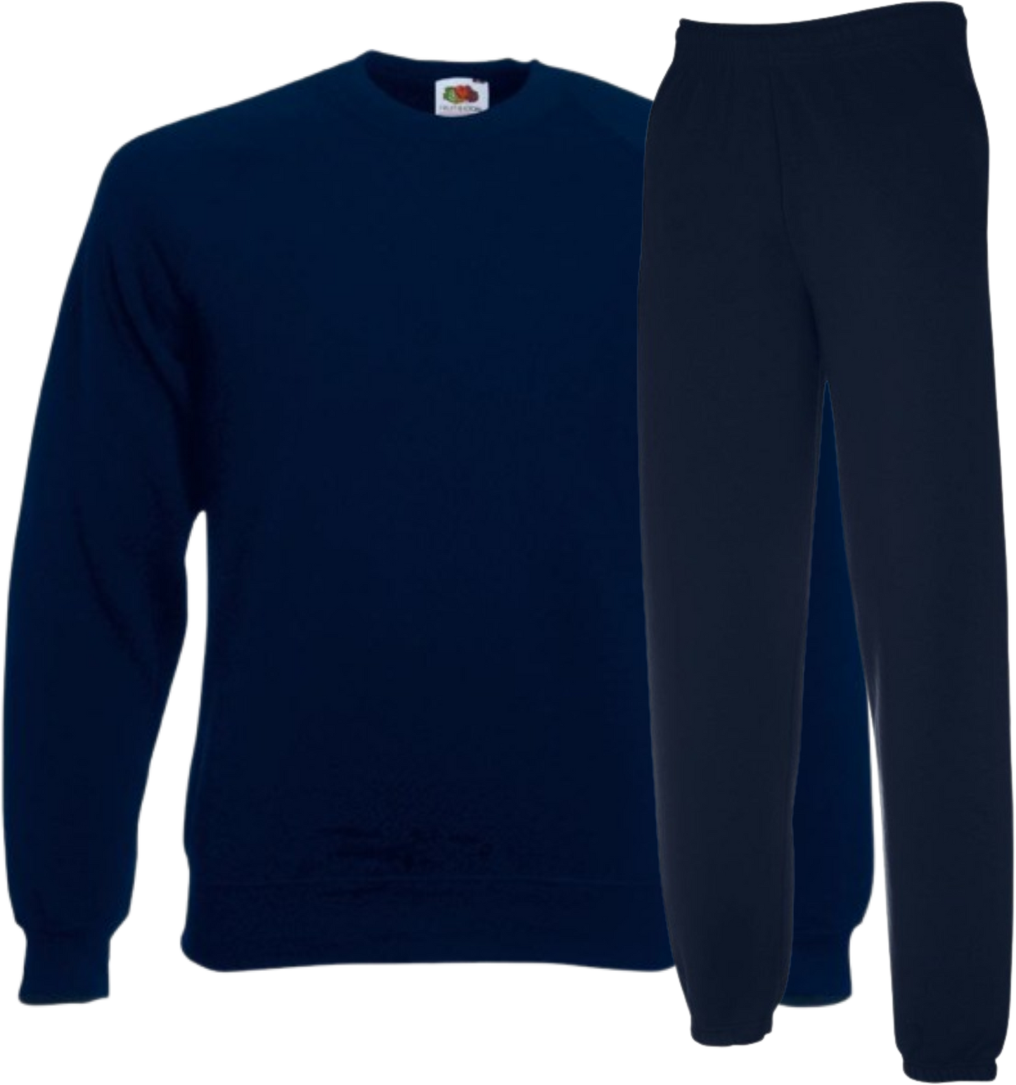 Fruit of the Loom Globoko Moder Raglan Pulover in Trenirka – 2-delni komplet - oblekanadom