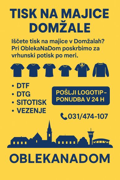 Tisk na majice Domžale