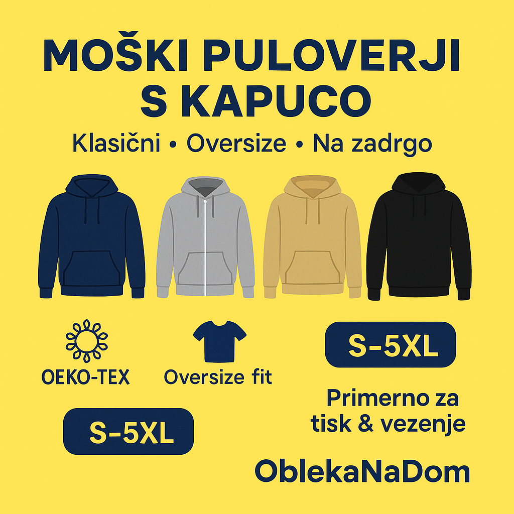 Moški puloverji s kapuco