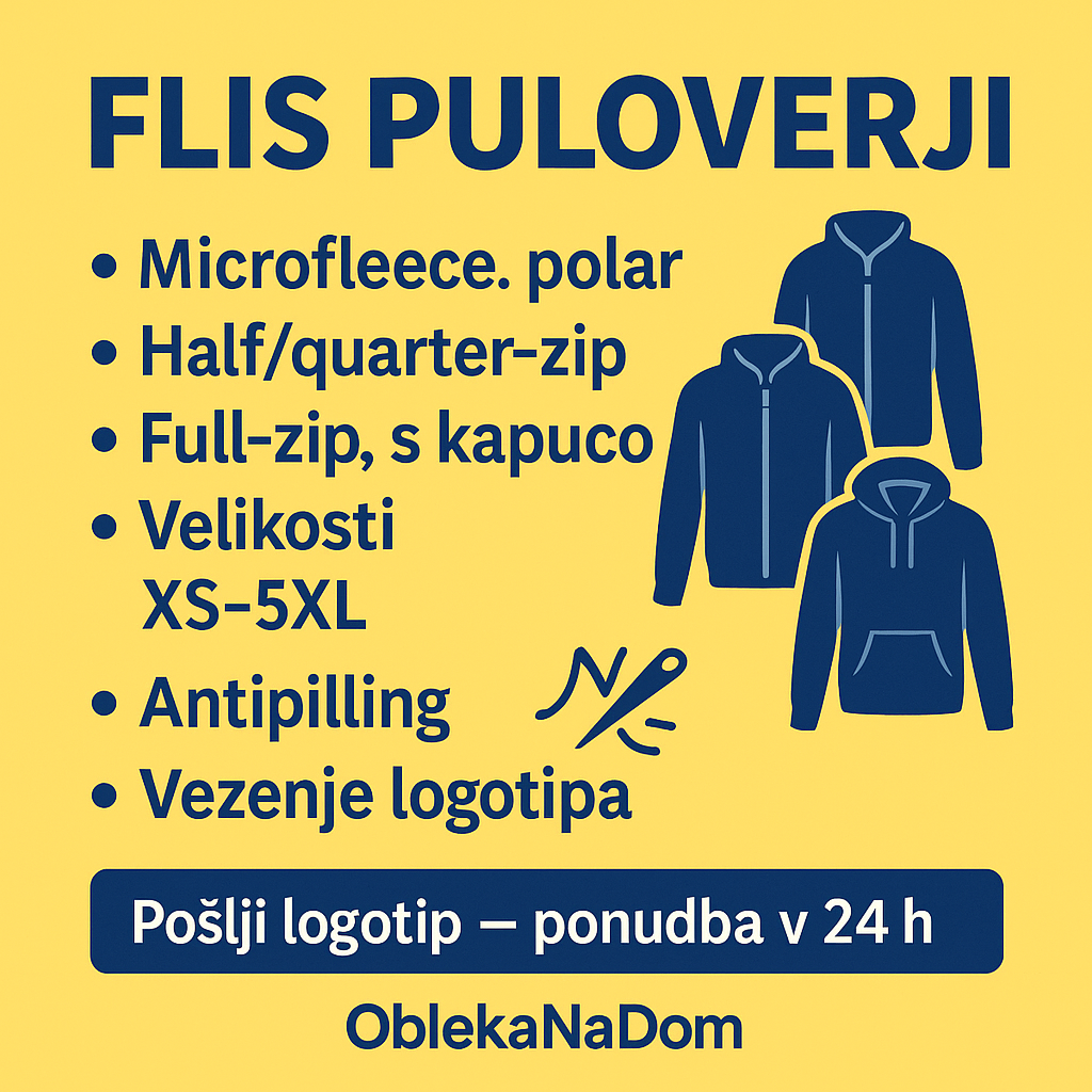 Flis puloverji – microfleece & polar | OblekaNaDom
