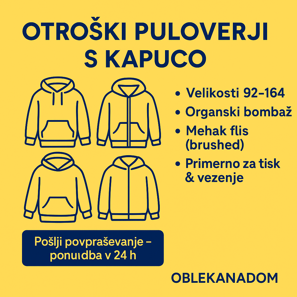 Otroški puloverji s kapuco