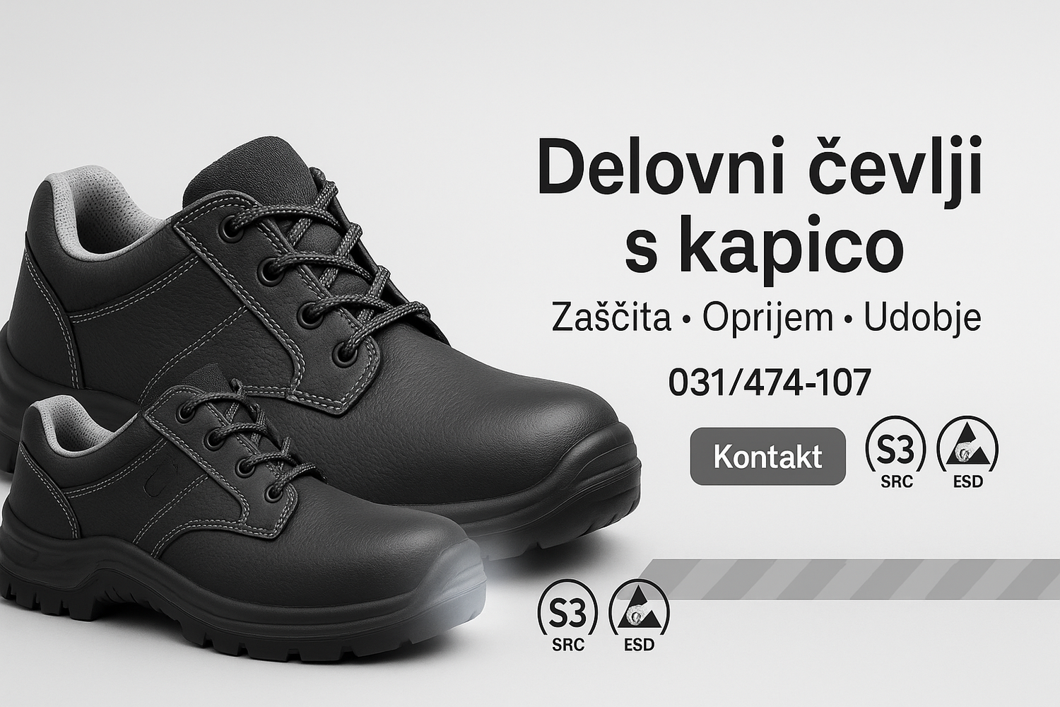 Delovni čevlji s kapico