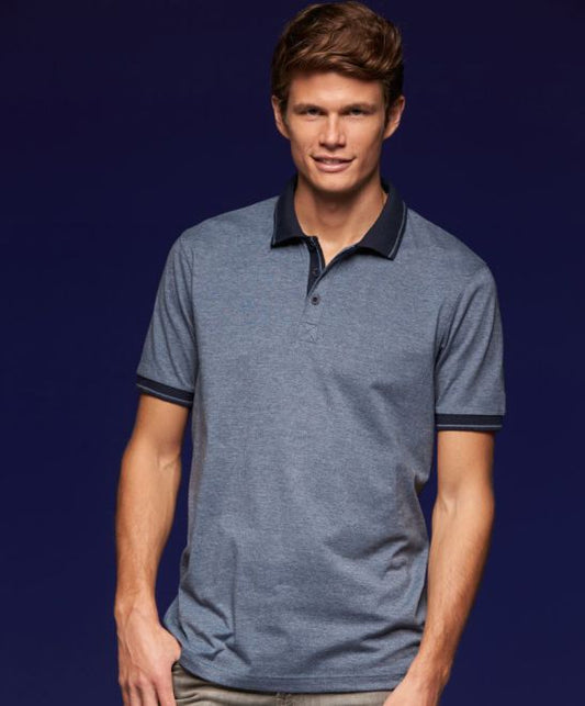 Moška melange jersey polo majica James & Nicholson JN 706, glavna slika
