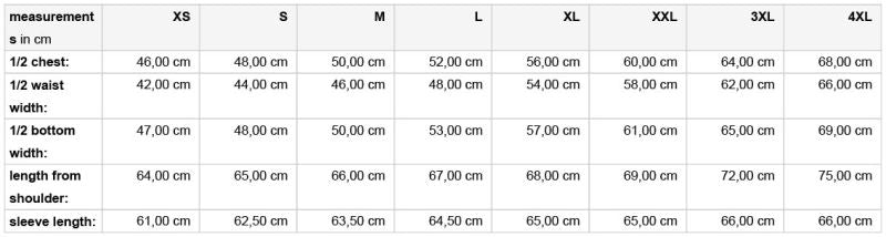 Ženska flis jakna James & Nicholson JN 861, prikazana na sliki, s pogledom na sprednjo stran in velikostno tabelo.