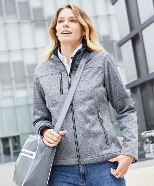 Ženska dvoslojna melirana softshell jakna James & Nicholson JN 1147