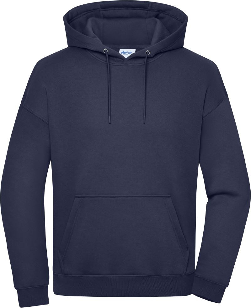 Težji oversize unisex pulover s kapuco Daiber 8052, barva Mornarsko modra