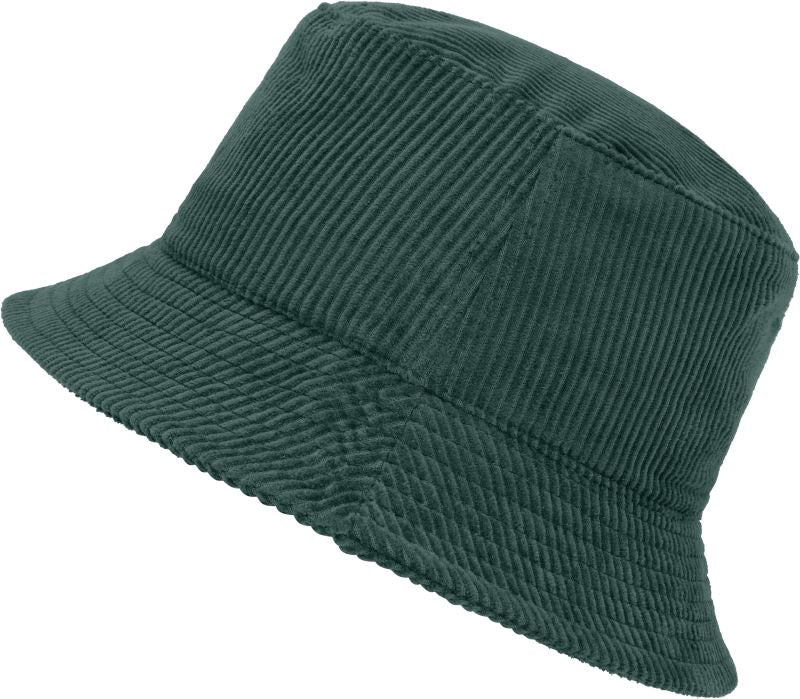 Bucket klobuk iz rebrastega žameta Myrtle Beach MB 6255, barva Dimno zelena
