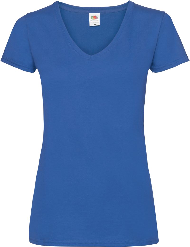 Ženska Majica Kratek Rokav F.O.L.  Lady-Fit Valueweight V-Neck T - oblekanadom