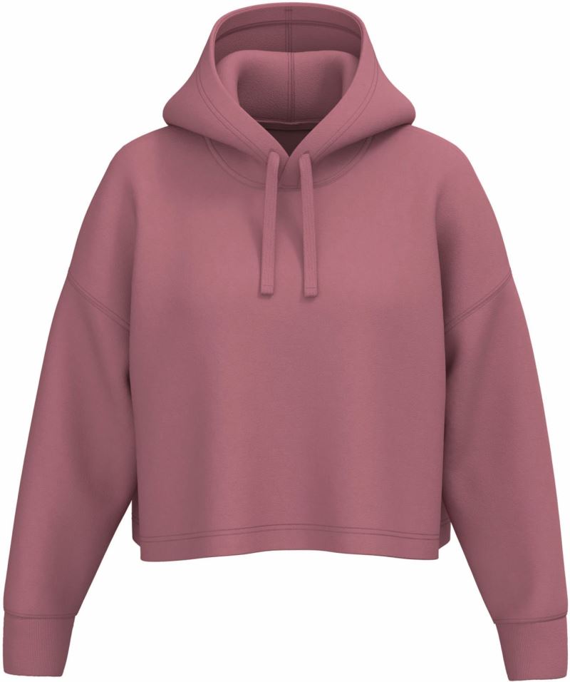 Ženski krajši oversize pulover s kapuco ProAct PA396, barva Starinsko rožnata