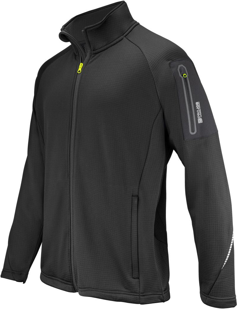 Unisex delovna oblačila Microfleece jakna Projob – Črna