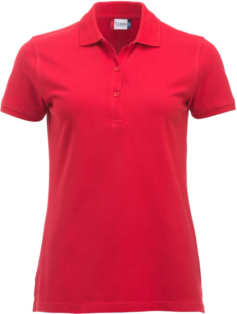 Ženska težji Piqué polo Clique – Rdeča
