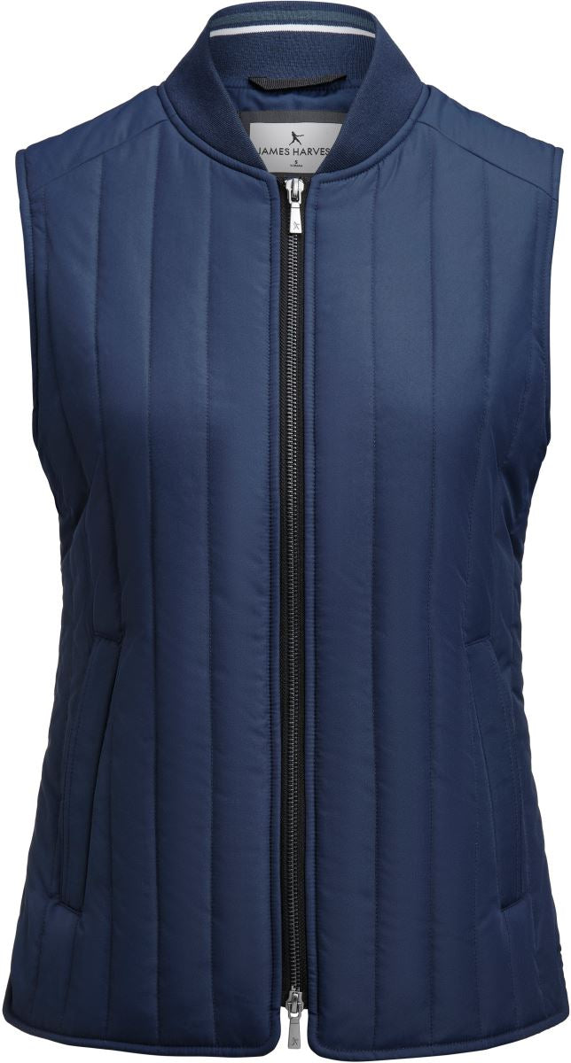 Ženska Quilted brezrokavnik James Harvest – Mornarsko modra