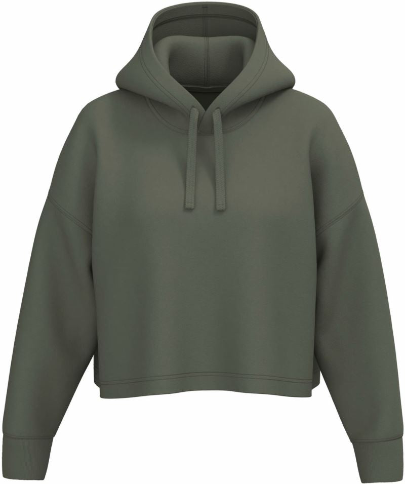 Ženski krajši oversize pulover s kapuco ProAct PA396, barva Športno kaki