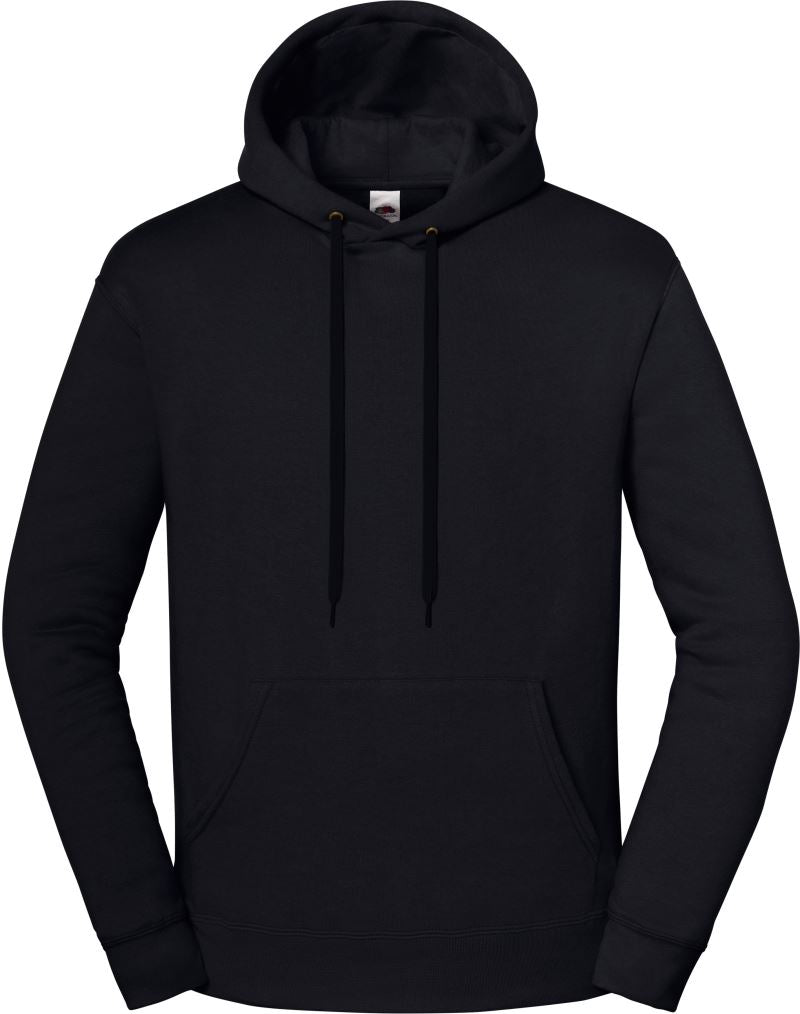 Unisex težji s kapuco pulover Fruit of the Loom – Črna
